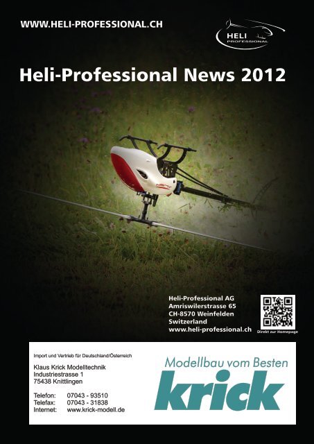 Helikopter und ZubehÃ¶r von Heli Professional by Krick Modelltechnik