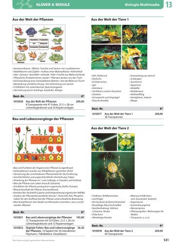 531 Biologie Multimedia Aus der Welt der Pflanzen Bau und ...