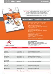 Hauptkatalog Chemie und Biologie - Klüver & Schulz GmbH