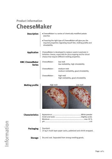 Product information CheeseMaker