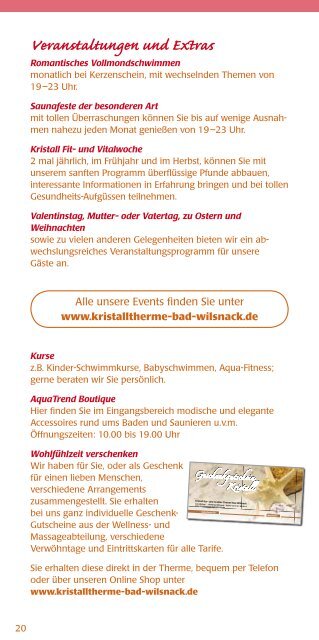 Flyer der Therme - Therme Bad Wilsnack