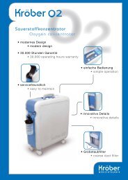 Sauerstoffkonzentrator Oxygen concentrator - KrÃ¶ber Medizintechnik ...