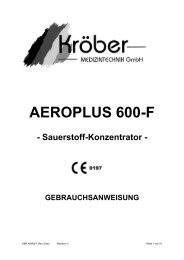 AEROPLUS 600 F (deutsch) - KrÃ¶ber Medizintechnik GmbH