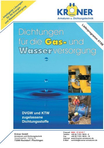 Flachdichtungen für Gas und Wasser - Kröner GmbH - Armaturen ...