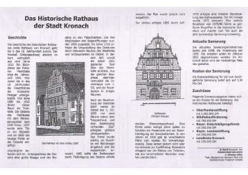 Flyer Historisches Rathaus - Kronach