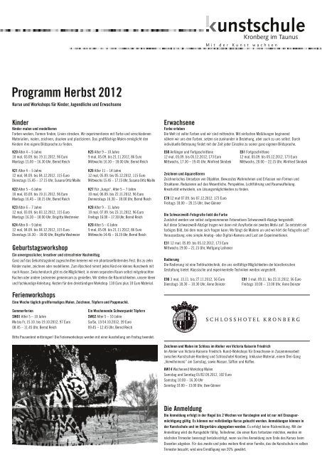 Programm Herbst 2012 - Stadt Kronberg im Taunus