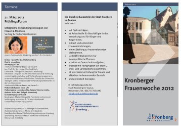Kronberger Frauenwoche 2012 - Stadt Kronberg im Taunus