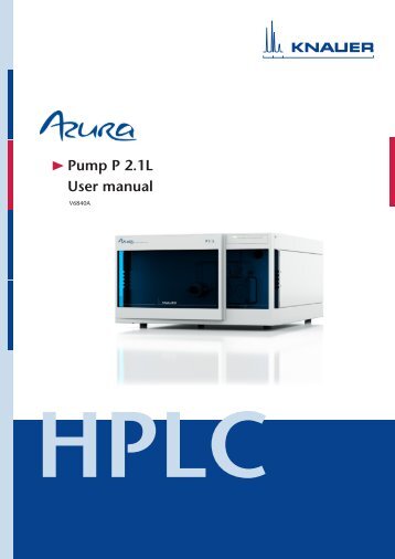 AZURA Pump P 2.1L user manual