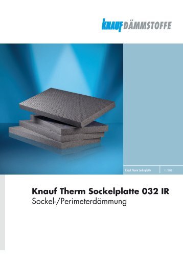 Knauf Therm Sockelplatte 032 IR - Knauf Dämmstoffe