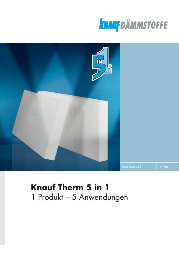 Knauf Therm 5 in 1 1 Produkt – 5 Anwendungen - Knauf Dämmstoffe