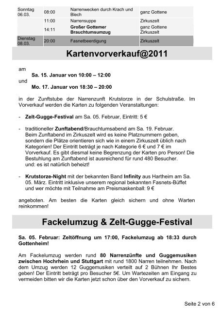 Gemeindeblatt Gottenheim 07.01.2011 - Narrenzunft Krutstorze ...