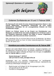 Anmeldung zum großen Fasnetsumzug am 26. Februar 2006