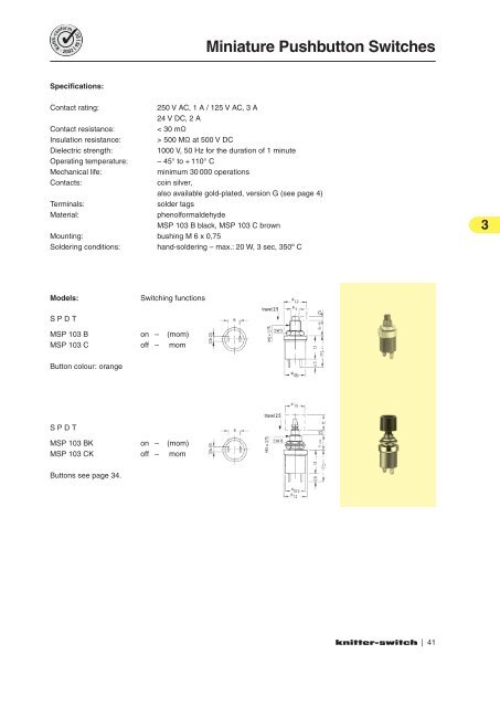 MSP 103 CK - Knitter-Switch