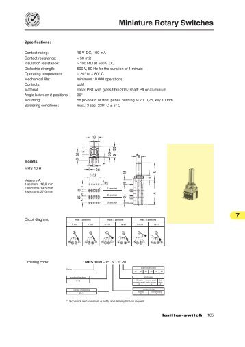 Miniature Rotary Switches 7 - Knitter-Switch