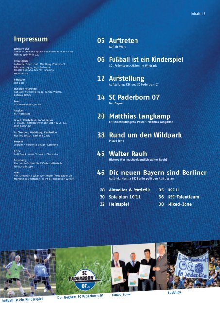 18.09.2010 Gast: SC Paderborn 07 14 06 11 x ... - Karlsruher SC