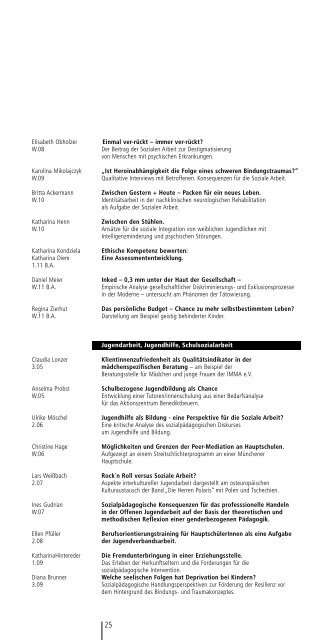 2011 - Katholische Stiftungsfachhochschule (KSFH)