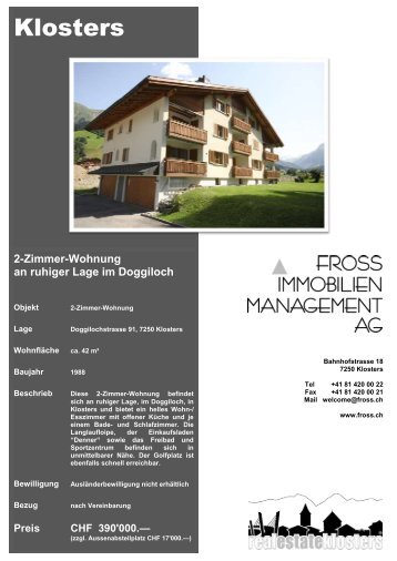 2-Zimmer-Wohnung an ruhiger Lage im Doggiloch