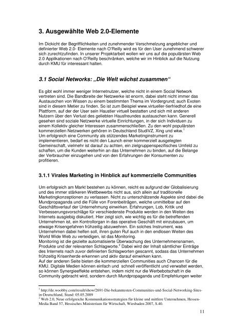 Web 2.0 im Marketing von KMU: Chancen und Risiken