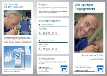 Für nähere Informationen  können Sie sich hier ... - KSM Castings