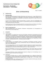 Schul- und Hausordnung - Kaufmännische Schule  Stuttgart-Süd