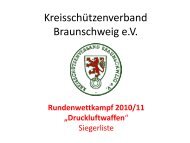1. Platz - des Kreisschützenverbandes Braunschweig eV