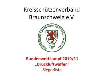 1. Platz - des Kreisschützenverbandes Braunschweig eV