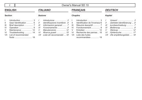 operating manual - manuale d'uso - betriebsanleitung ... - Nethouse