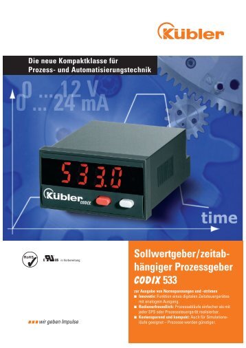 Sollwertgeber Codix 533 - Fritz Kübler GmbH Zähl- und Sensortechnik