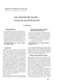 DIE AMINOSÄURE TAURIN  - PHYSIOLOGIE  ... - Dr. Kübler GmbH