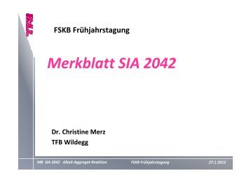 Merkblatt SIA 2042