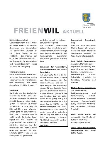 Aktuell 13/12 [PDF, 72.0 KB] - in Freienwil