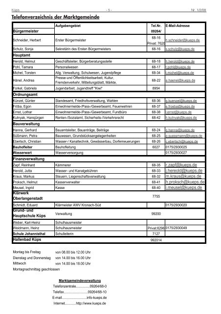 Ausgabe Nr. 1-2 / 2008 - Markt Küps