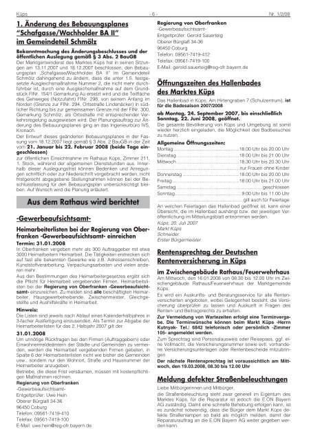 Ausgabe Nr. 1-2 / 2008 - Markt Küps