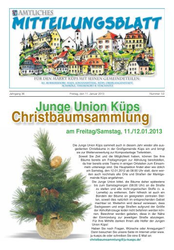 Christbaumsammlung - Markt Küps