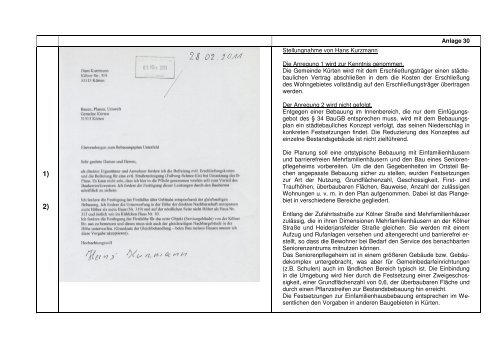 Anlage 30 Stellungnahme von Hans Kurzmann ... - Gemeinde Kürten