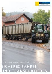 Land- oder forstwirtschaftliche Fahrzeuge - Saarland