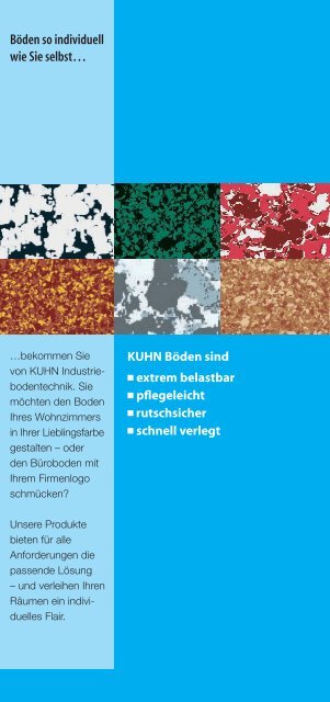 Profiböden für zuhause. - KUHN Industrieboden