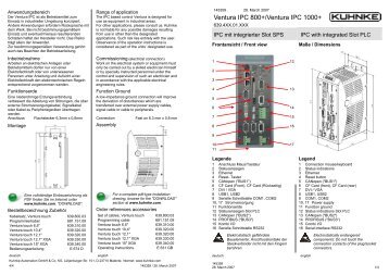 Ventura IPC 800+/Ventura IPC 1000+ - Kuhnke