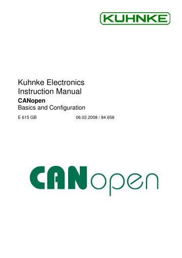 CANopen Basics Instruction Manual pdf - Kuhnke