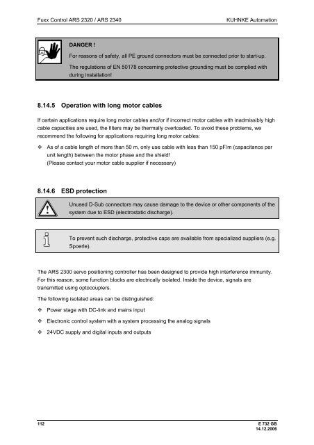 Fuxx Control - ARS 2320 / ARS 2340 Instruction Manual - Kuhnke