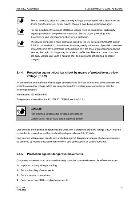 Fuxx Control - ARS 2320 / ARS 2340 Instruction Manual - Kuhnke