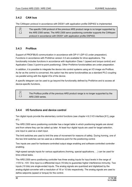 Fuxx Control - ARS 2320 / ARS 2340 Instruction Manual - Kuhnke