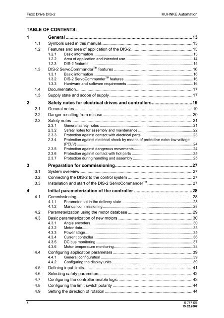 Ventura Fuxx Drive DIS-2 Instruction Manual pdf - Kuhnke