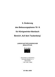 9. Änderung des Bebauungsplanes 70 / 6 für Königswinter-Ittenbach ...