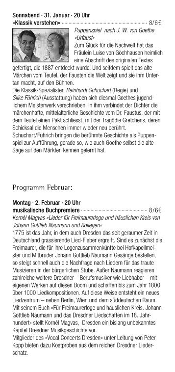 Programm Februar: - Kulturhaus Loschwitz