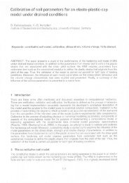 Calibration of soil parameters for an elasto-plastic - Kempfert + ...