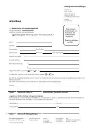 Anmeldung Fremdsprachenschule Riedlingen - Kolping Bildungswerk