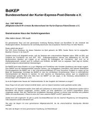 BdKEP Bundesverband der Kurier-Express-Post-Dienste eV