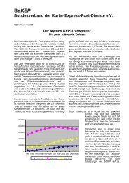 Novellierung Postgesetz - BUNDESVERBAND DER KURIERE ...