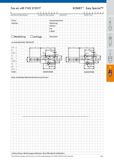 Katalog Bohrungsbearbeitung Kapitel Easy Special - komet group